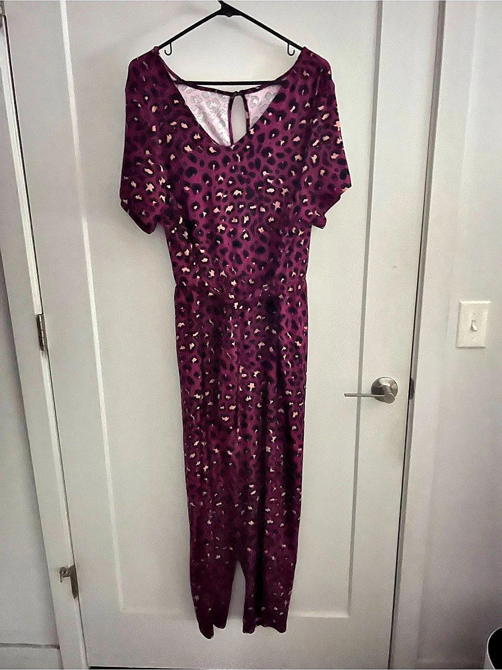 LuLaRoe Xoe Jumpsuit Leopard Print Wide Leg